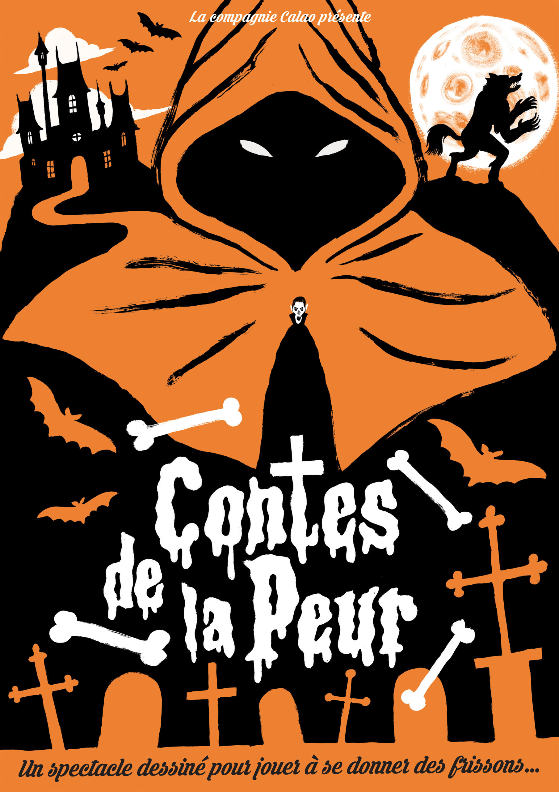 Florent Gilles, conteur, spectacle dessiné, les contes de la peur